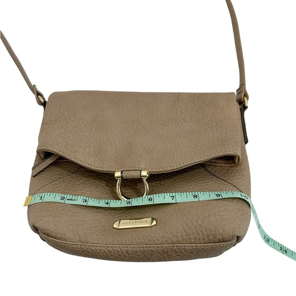 Max Studio Taupe Shoulder Crossbody Bag - Picture 13 of 15